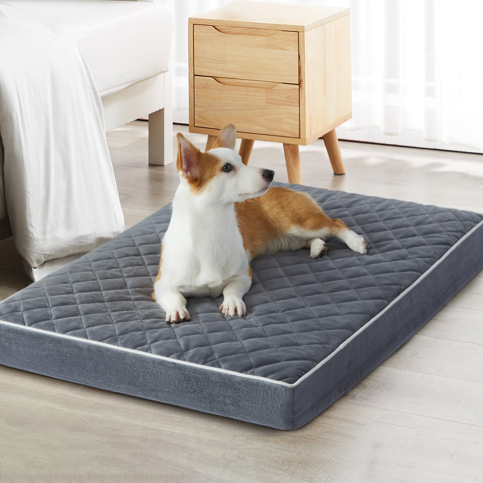 WNPETHOME — Cama Ortopédica Impermeable con Funda Lavable y Base Antideslizante para Perro