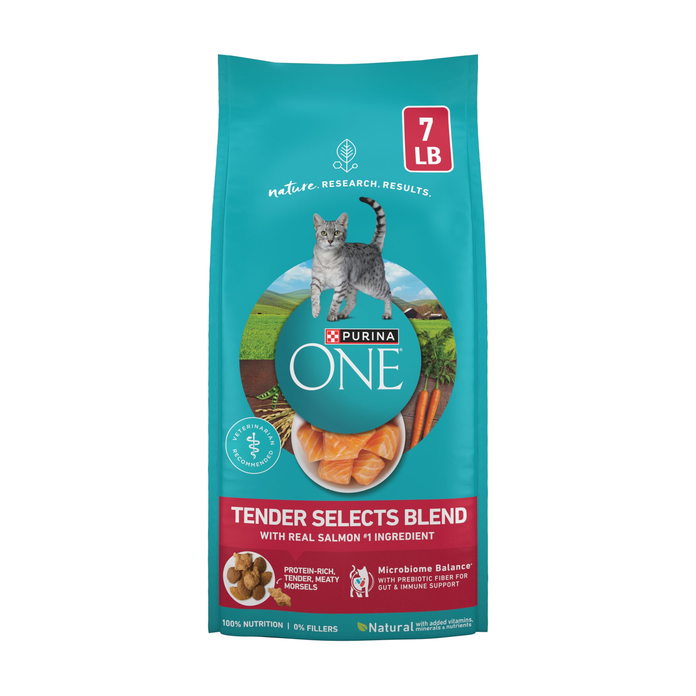 Purina ONE Tender Selects Blend — Croquetas Naturales con Salmón Real para Gato