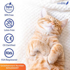Espaciador Inhalador para Mascotas Vivelle con 2 Mascarillas (Pequeña y Grande) para Gatos y Perros Pequeños — Cámara Antiestática con Indicador de Respiración MedFlow para Inhaladores MDI