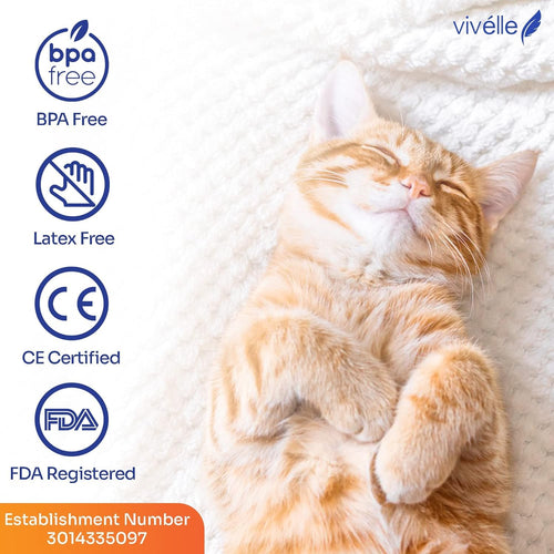 Espaciador Inhalador para Mascotas Vivelle con 2 Mascarillas (Pequeña y Grande) para Gatos y Perros Pequeños — Cámara Antiestática con Indicador de Respiración MedFlow para Inhaladores MDI