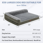 BFPETHOME — Cama Ortopédica Impermeable Estilo Sofá con Cubierta Lavable y Base Antiderrapante para Perros