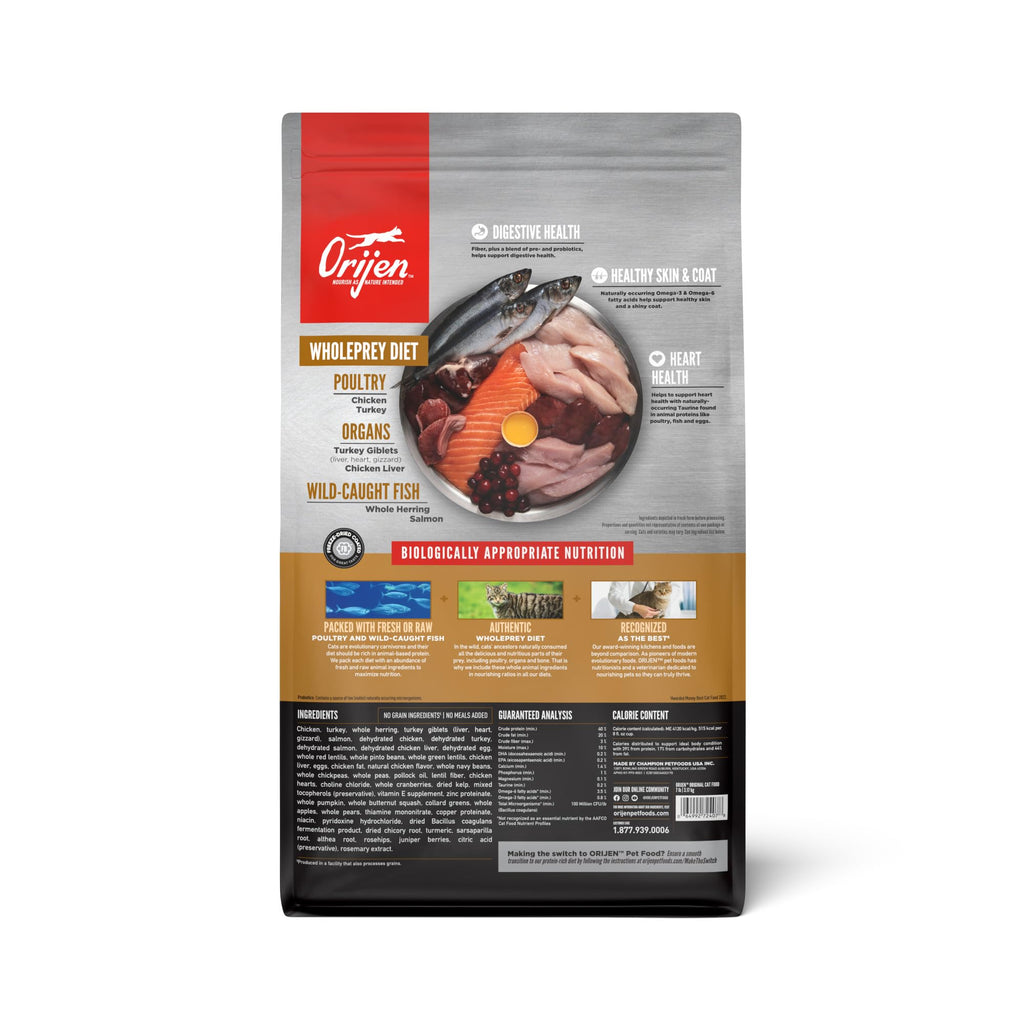 ORIJEN Original — Alimento Seco Sin Granos Alto en Proteína para Gato