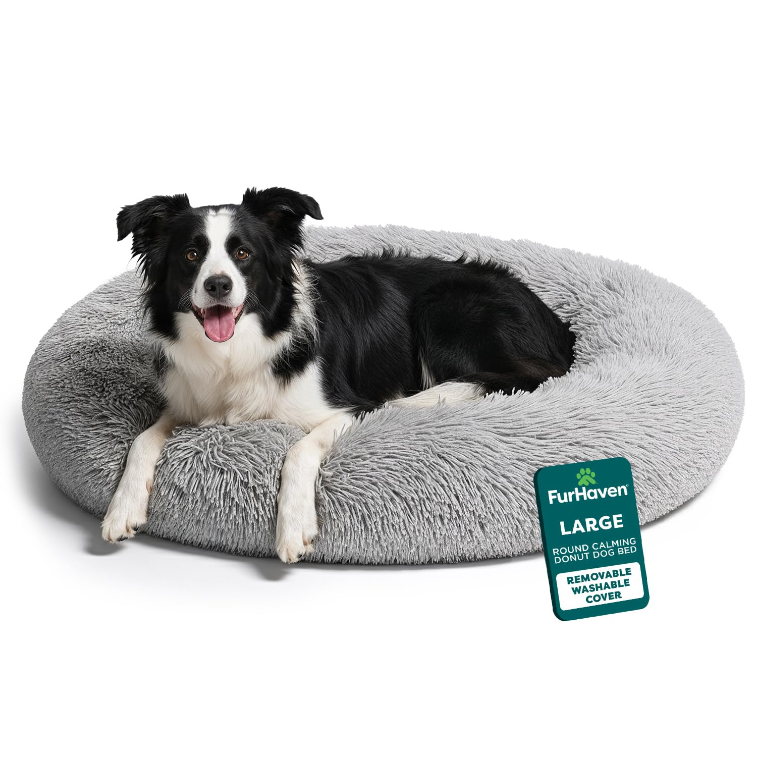 FurHaven Calming Cuddler — Cama Donut Calmante de Peluche para Perros y Gatos