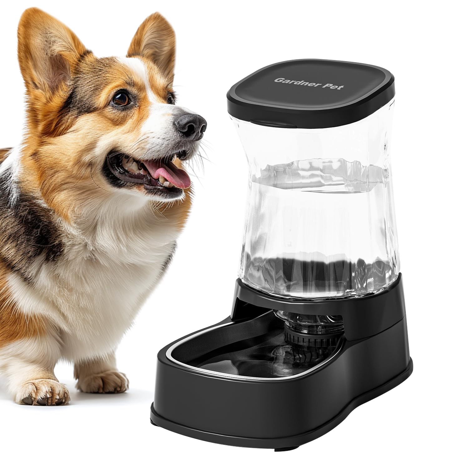 Gardner Pet — Bebedero Automático por Gravedad con Tazón de Acero Inoxidable para Perros y Gatos