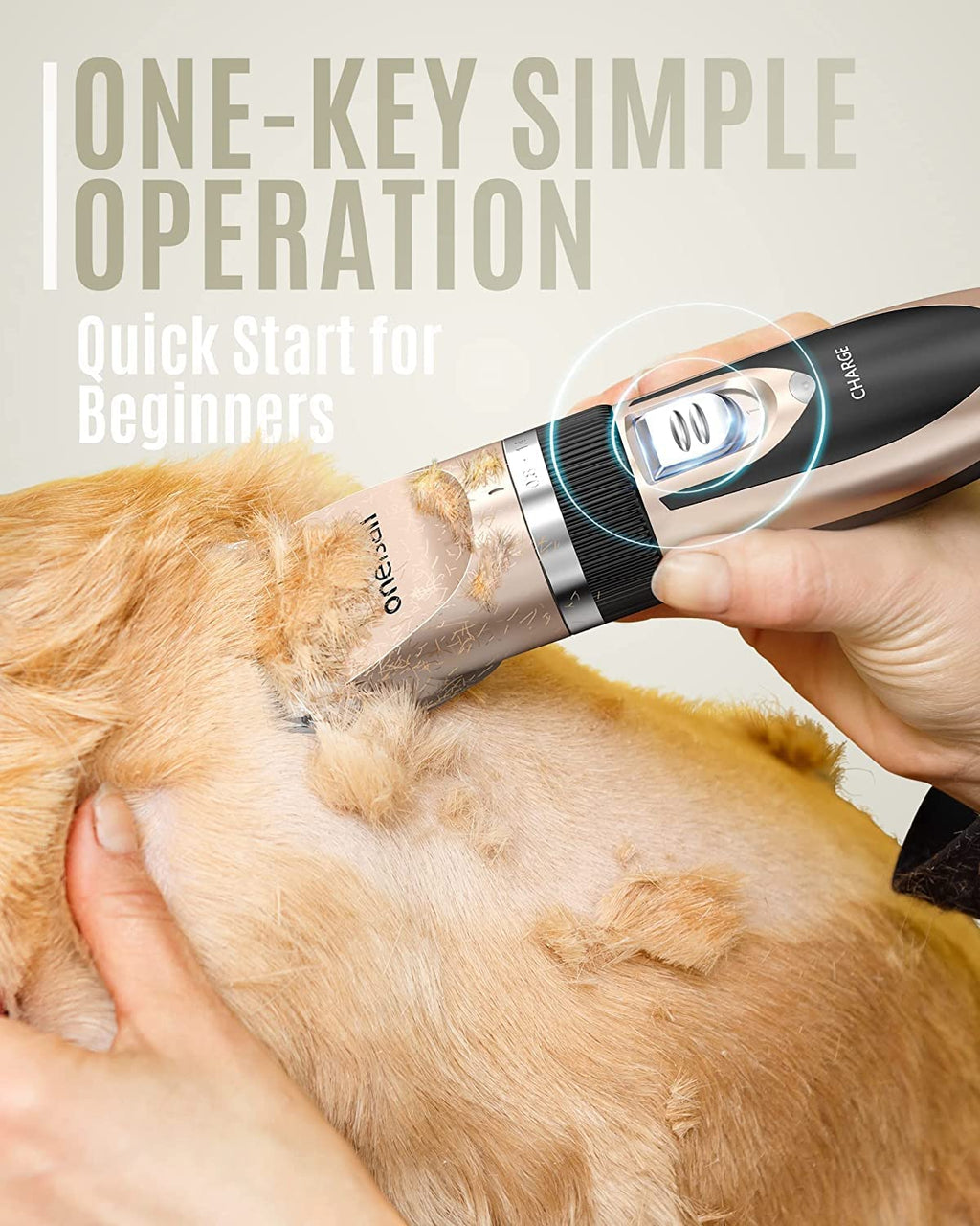oneisall — Rasuradora Eléctrica Recargable Inalámbrica de Bajo Ruido para Perros, Gatos y Mascotas