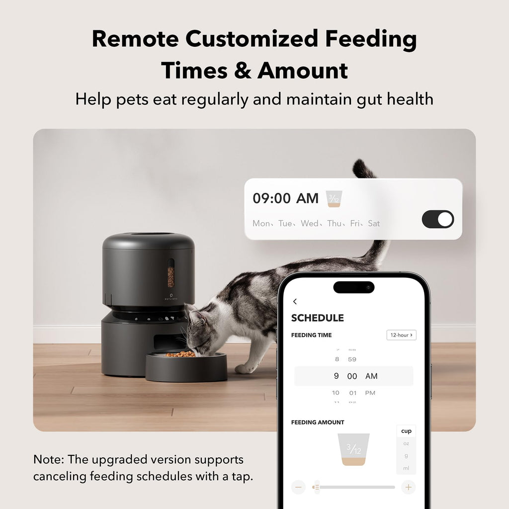 PETLIBRO — Comedero Automático WiFi 5G con Dispensador de Alimento para Gatos y Perros, 5L, hasta 10 Comidas por Día y Sensor de Alimento Bajo