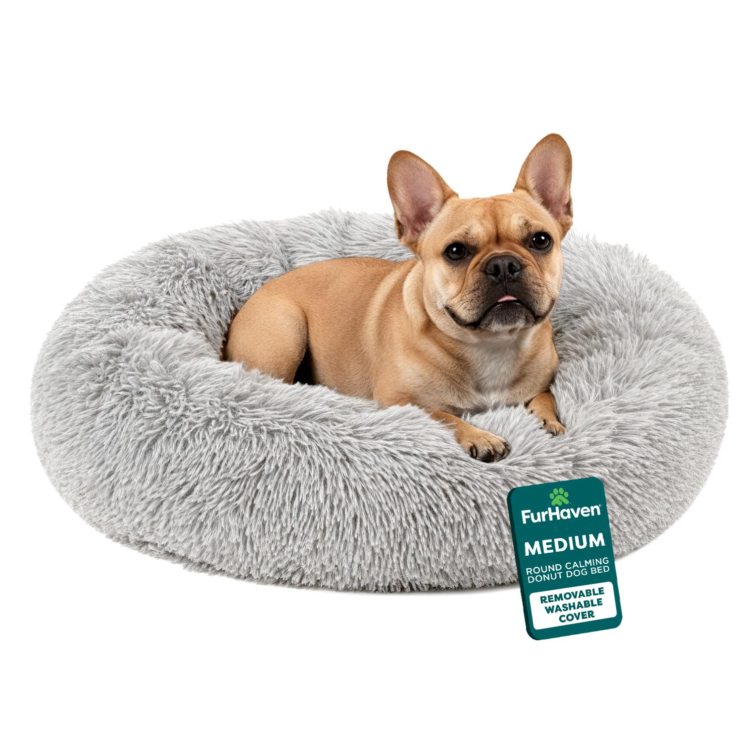 FurHaven Calming Cuddler — Cama Donut Calmante de Peluche para Perros y Gatos