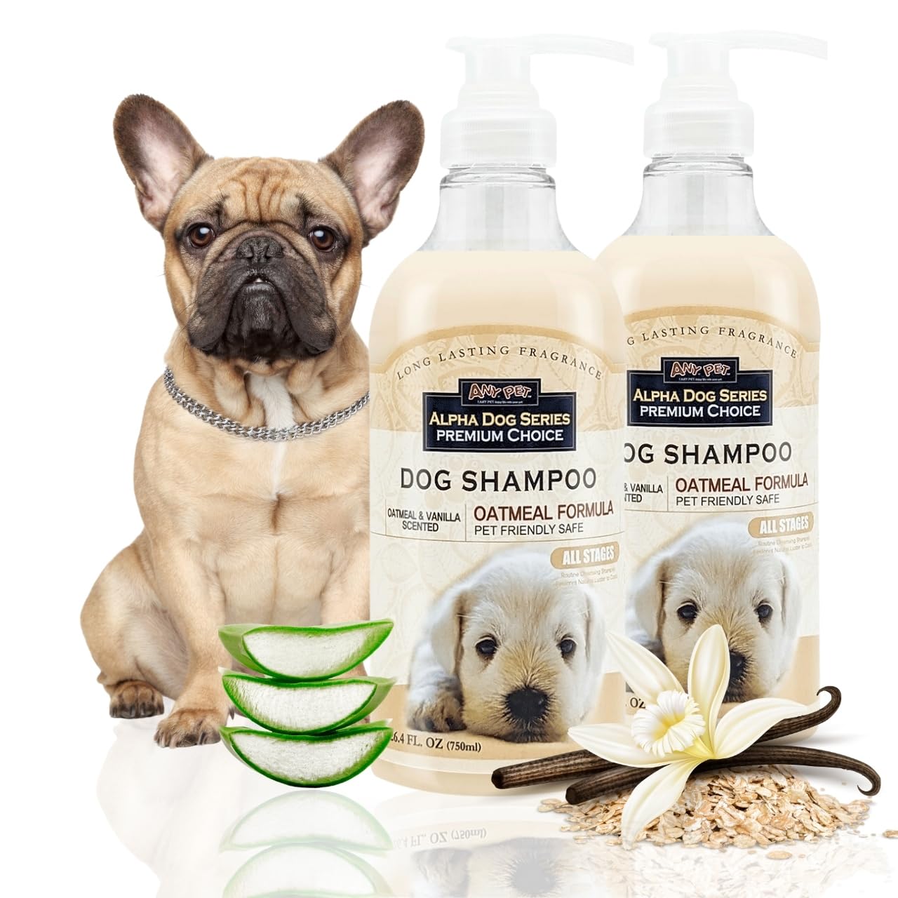 Alpha Dog Series — Shampoo y Acondicionador 2 en 1 con Aloe Vera para Perro, Fórmula Natural, pH Balanceado y Sin Lágrimas