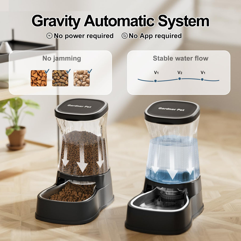 Gardner Pet — Bebedero Automático por Gravedad con Tazón de Acero Inoxidable para Perros y Gatos