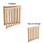 LZRS — Reja de Madera de Roble Plegable Independiente para Mascotas, Puerta de Seguridad Interior para Perros