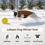 Lelepet — Chamarra Reversible Acolchada para Perro, Resistente al Viento y Agua, para Perros Pequeños