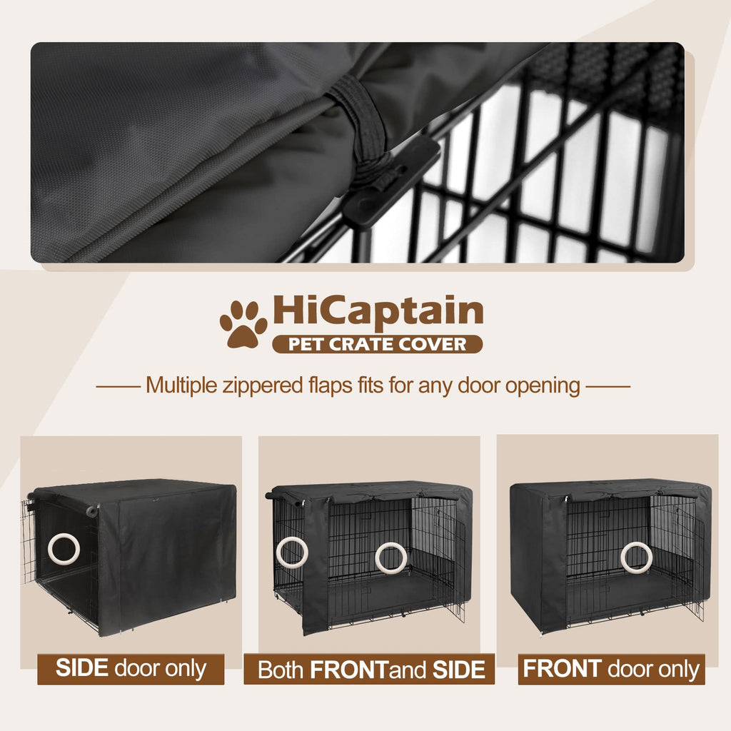 HiCaptain — Cubierta para Jaula de Perro en Poliéster 600D, Resistente al Viento y al Agua, para Uso Interior y Exterior