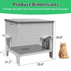 Rockever — Casa Exterior para Gatos con Aislamiento Térmico y Puerta de Escape, Refugio de Plástico para Interior y Exterior