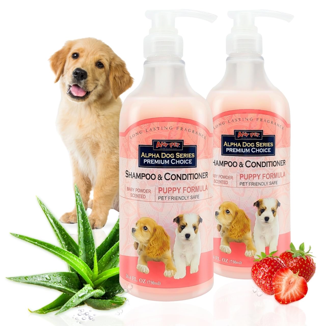 Alpha Dog Series — Shampoo y Acondicionador 2 en 1 con Aloe Vera para Perro, Fórmula Natural, pH Balanceado y Sin Lágrimas