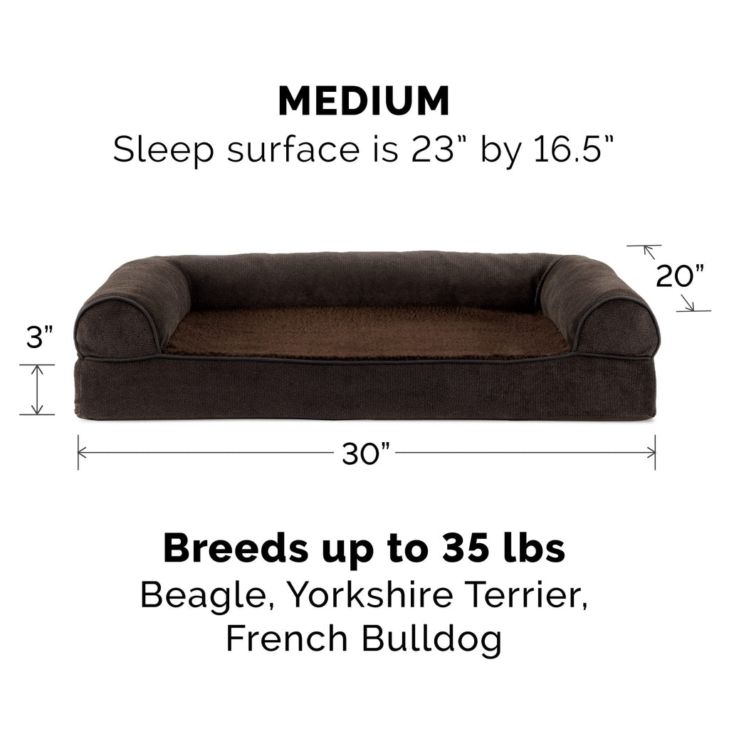 Furhaven Cooling Gel — Cama Ortopédica con Gel Refrescante, Bolsters Removibles y Cubierta Lavable para Perros Grandes