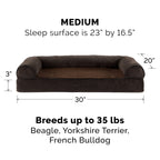 Furhaven Cooling Gel — Cama Ortopédica con Gel Refrescante, Bolsters Removibles y Cubierta Lavable para Perros Grandes