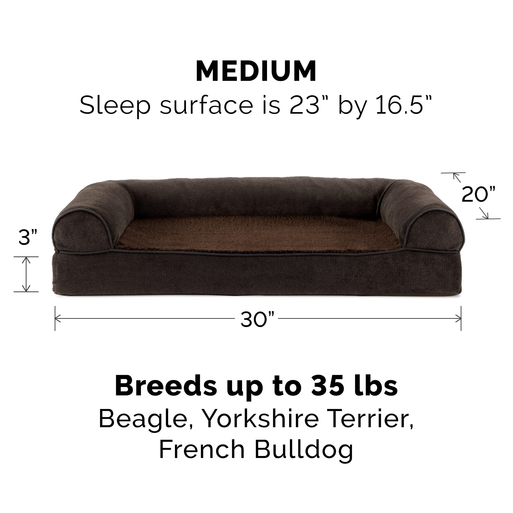 Furhaven Cooling Gel — Cama Ortopédica con Gel Refrescante, Bolsters Removibles y Cubierta Lavable para Perros Grandes