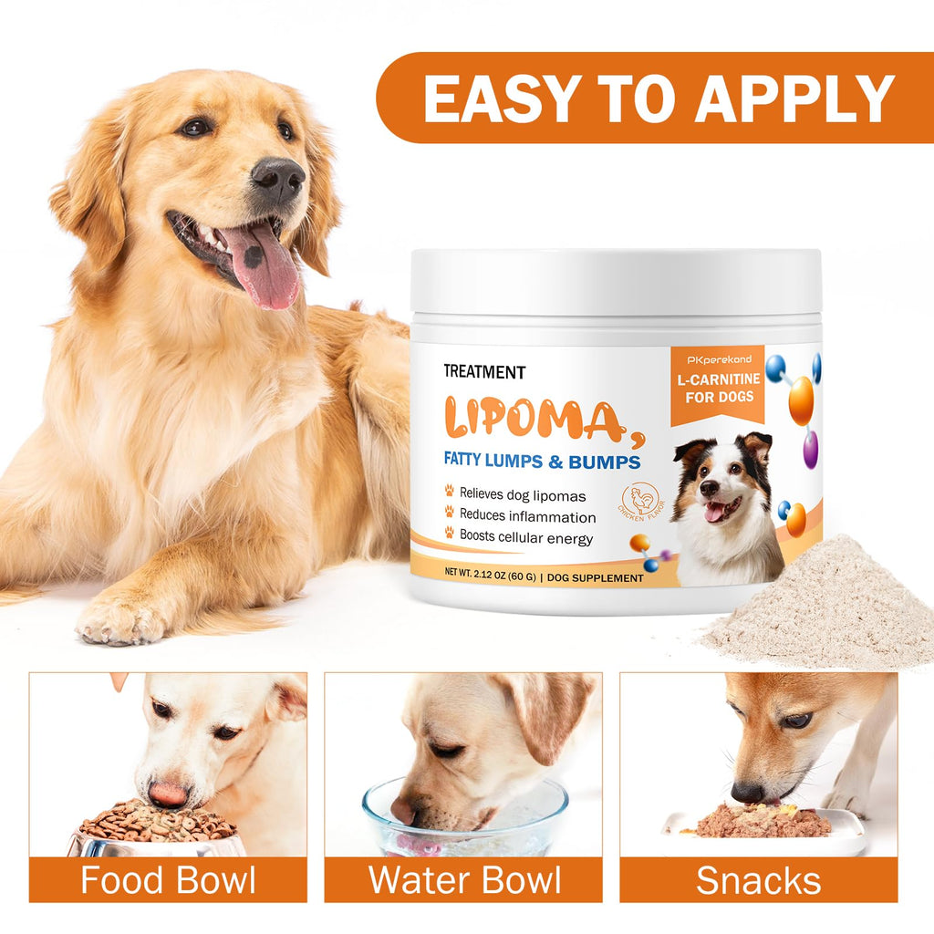 Suplemento de L-Carnitina para Perros — Tratamiento Natural para Lipomas, Reduce Bultos y Bolas de Grasa, Mejora el Metabolismo de Grasas, Aumenta Energía y Vitalidad, Apoya la Salud Muscular y el Bienestar General