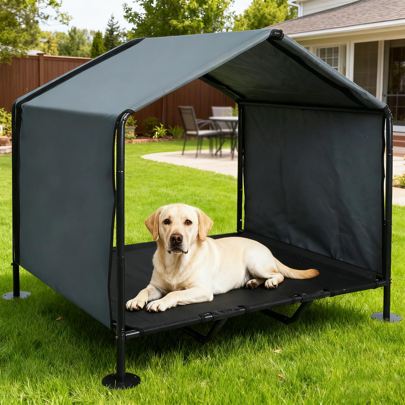 LitaiL — Refugio y Sombra para Perros Grandes — Caseta Exterior para Todas las Estaciones