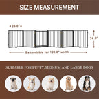 Corralito y Reja Divisoria de Metal para Perros — Puerta Abatible, Plegable y Autoportante para Interiores