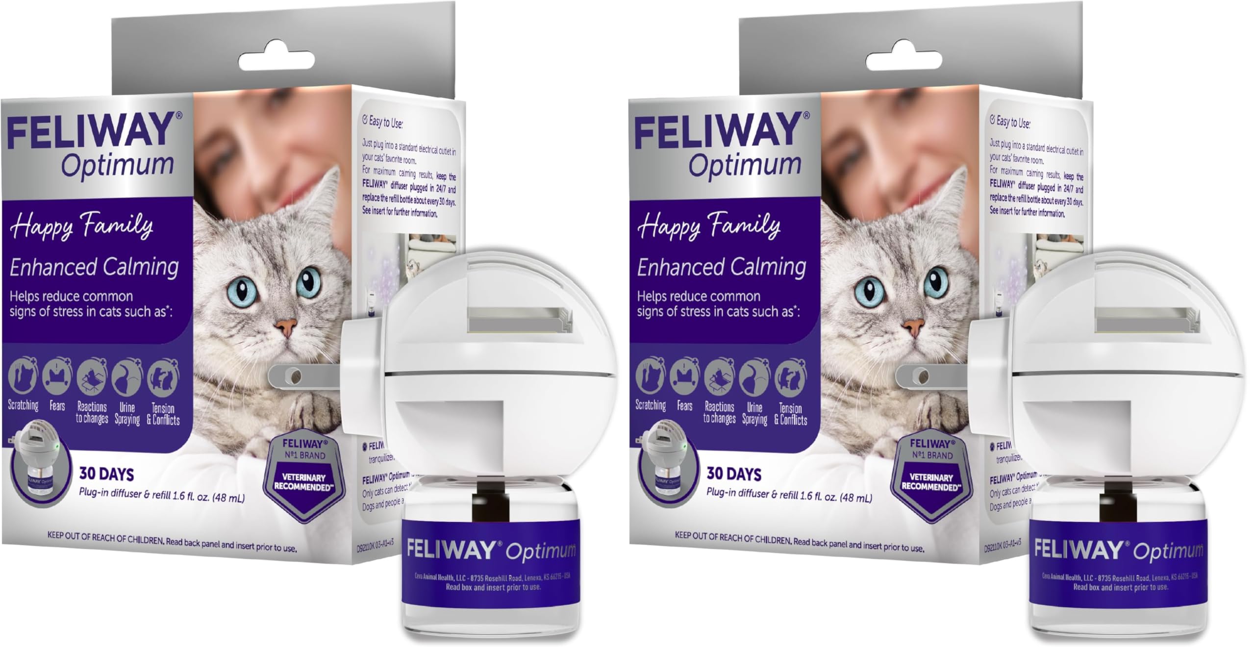 FELIWAY Optimum — Difusor de Feromonas Calmantes para Gatos