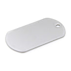 ONDEPOT Paquete de 100 Placas de Identificación en Acero Inoxidable — Listas para Grabar, Troquelar o Estampar — Estilo Militar, Superficie Pulida, Uso para Mascotas, ID Médico, Manualidades y Más (Sin Cadenas)