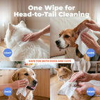 Best Pet Supplies — Toallitas Húmedas de Limpieza para Perros y Gatos, Paquete de 400, Base Vegetal, Desodorizante para Pelaje, Piel Seca, con Picazón o Sensible, Limpian Orejas, Patas, Cuerpo y Cola