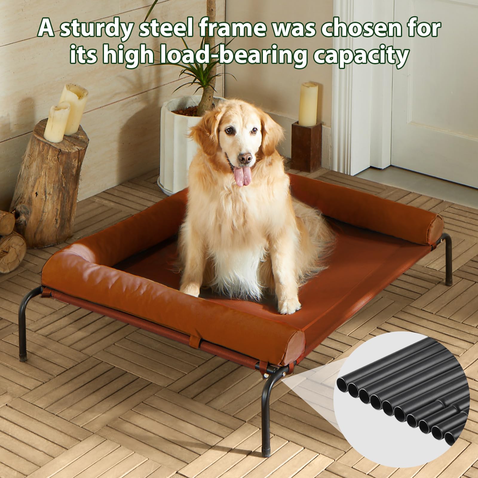 RRPETHOME — Cama Elevada Refrescante con Malla Transpirable y Patas Antideslizantes para Perros Grandes