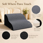 NRYDEPET Rampa para Escaleras de Perros — Paquete de 2, Superficie Suave de Espuma para Perros Pequeños y Seniors Menores de 14 kg, Funda Lavable, Asistencia Interior para Razas de Patas Cortas o Perros Cautelosos