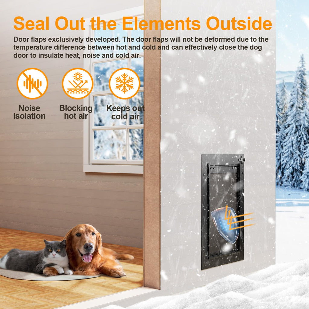VOSOIR — Puerta para Perros en Pared — Gatera de Instalación en Muro para Perros
