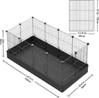 LANGXUN — Corral y Jaula Modular de Metal para Animales Pequeños, Conejos, Cobayos, Cachorros y Gatitos | Uso Interior y Exterior