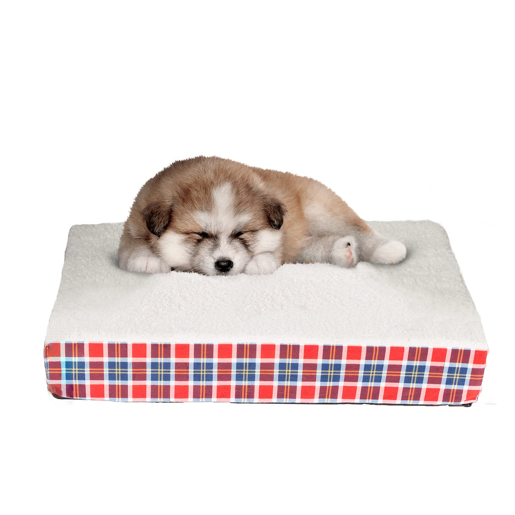 Petmaker — Cama Ortopédica con Memory Foam y Cubierta de Sherpa Lavable para Perro
