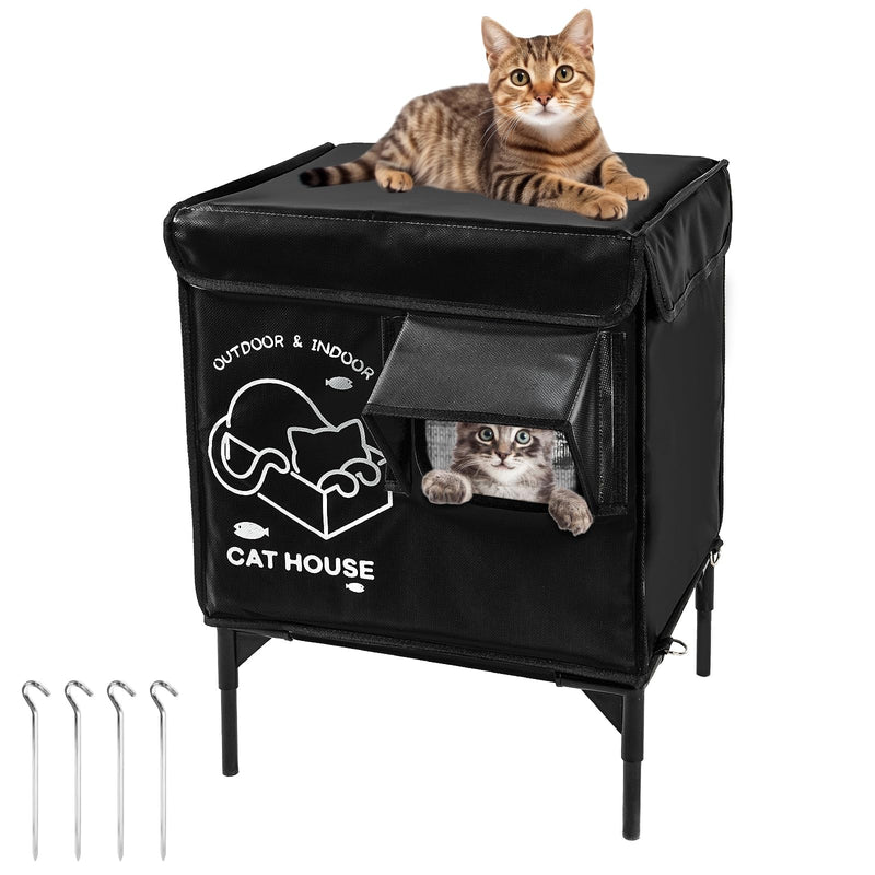 Casa para Gatos de Exterior — Refugio Impermeable Térmico para Gatos Callejeros y Domésticos