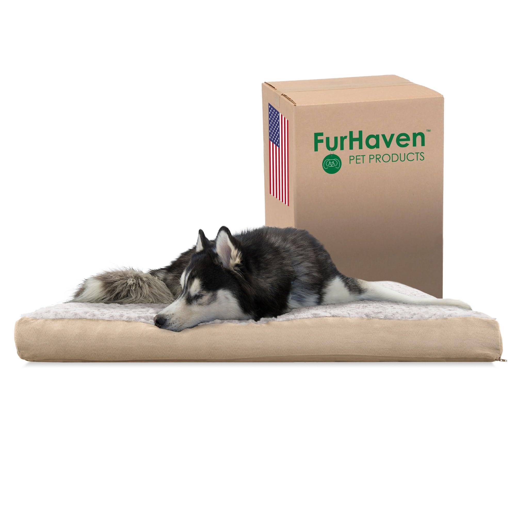 Furhaven — Cama Ortopédica con Cubierta Lavable y Desmontable para Perro