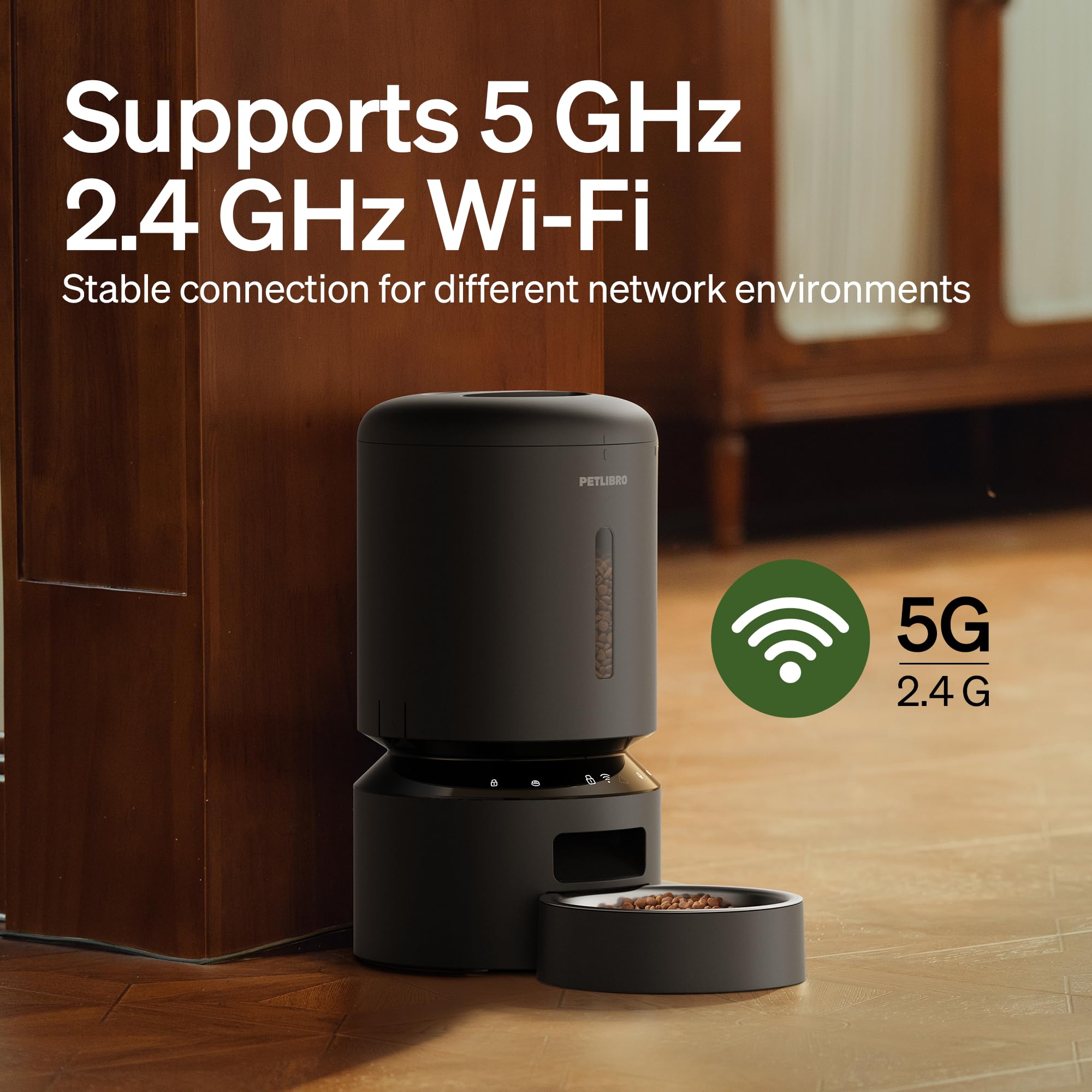 PETLIBRO — Comedero Automático WiFi 5G con Dispensador de Alimento para Gatos y Perros, 5L, hasta 10 Comidas por Día y Sensor de Alimento Bajo