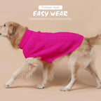 Suéter Tejido Térmico con Cuello Alto para Perros — Jersey Clásico de Punto Cable Cálido para Cachorros y Gatos Pequeños, Medianos y Grandes