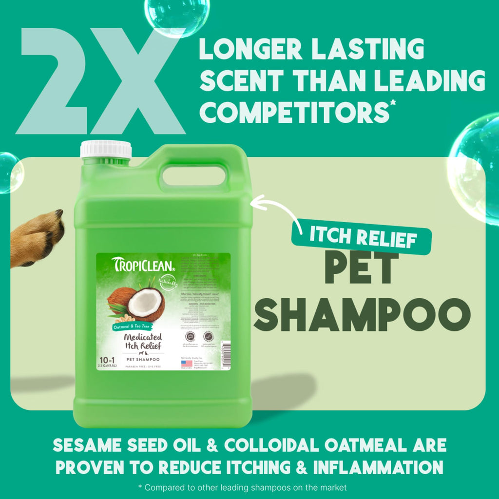 TropiClean Shampoo Galón — Shampoo Natural de Limpieza Profunda para Perros y Gatos