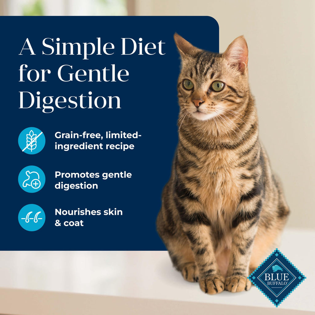 BLUE BUFFALO Basics Indoor — Alimento para Gato Adulto Sin Granos para Piel y Estómago Sensible