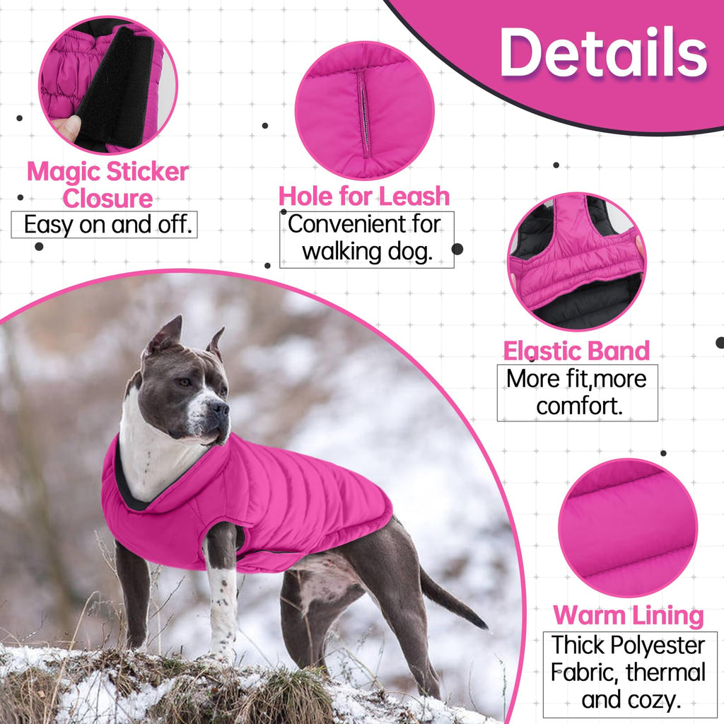 Lelepet — Chamarra Reversible Acolchada para Perro, Resistente al Viento y Agua, para Perros Pequeños