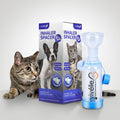 Espaciador Inhalador para Mascotas Vivelle con 2 Mascarillas (Pequeña y Grande) para Gatos y Perros Pequeños — Cámara Antiestática con Indicador de Respiración MedFlow para Inhaladores MDI