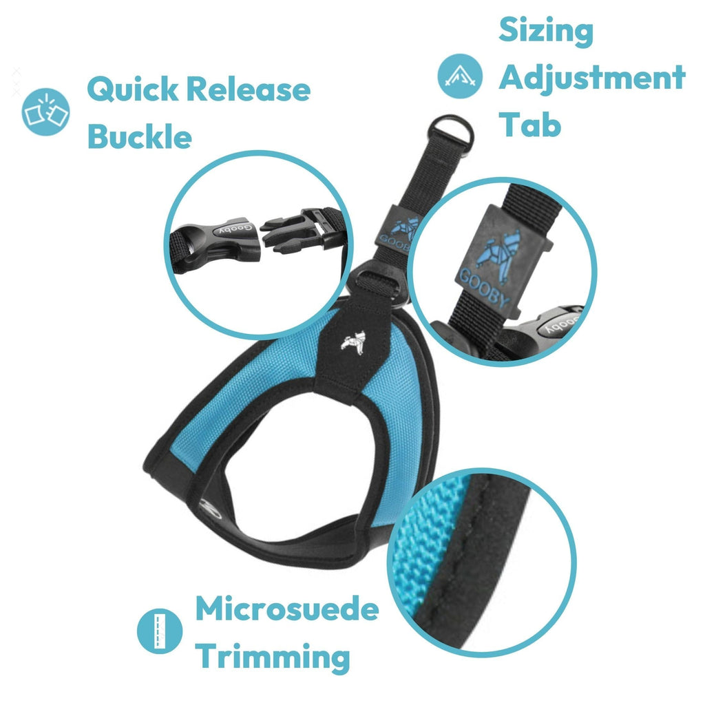 Gooby Escape Free Easy Fit — Arnés Antijale con Diseño Step-In y Hebilla de Liberación Rápida para Perros Pequeños y Medianos