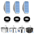 PEKTACO — Filtros de Repuesto y Esponjas Pre-Filtro para Fuente Bebedero Automático de 3.2L para Gatos y Perros