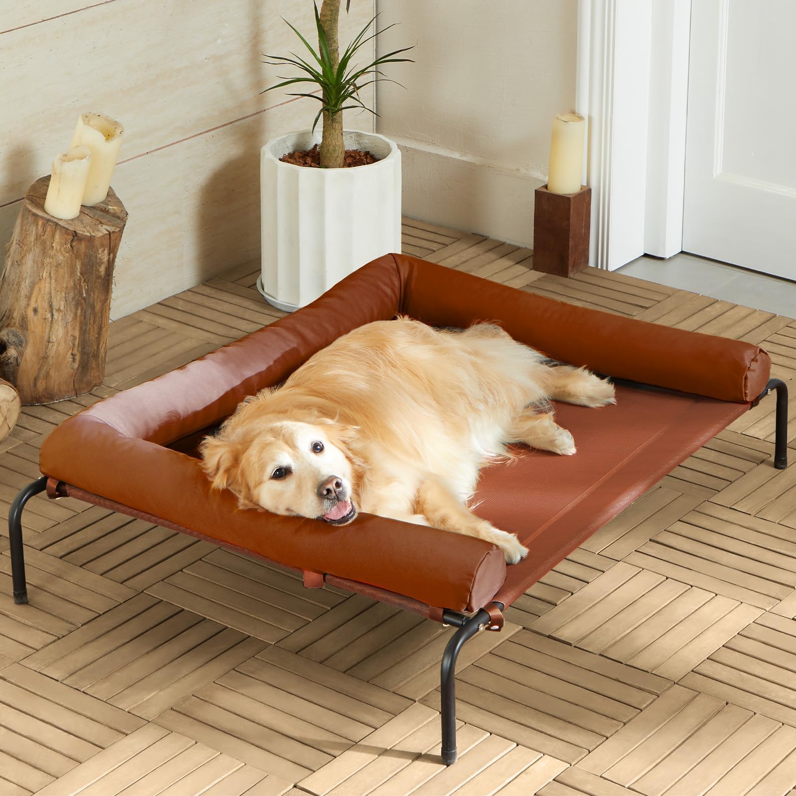 RRPETHOME — Cama Elevada Refrescante con Malla Transpirable y Patas Antideslizantes para Perros Grandes