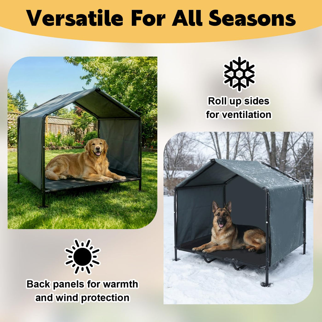 LitaiL — Refugio y Sombra para Perros Grandes — Caseta Exterior para Todas las Estaciones