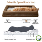 WNPETHOME — Cama Ortopédica Sofá para Perro XL con Cubierta Extraíble Impermeable y Bordes Acolchados