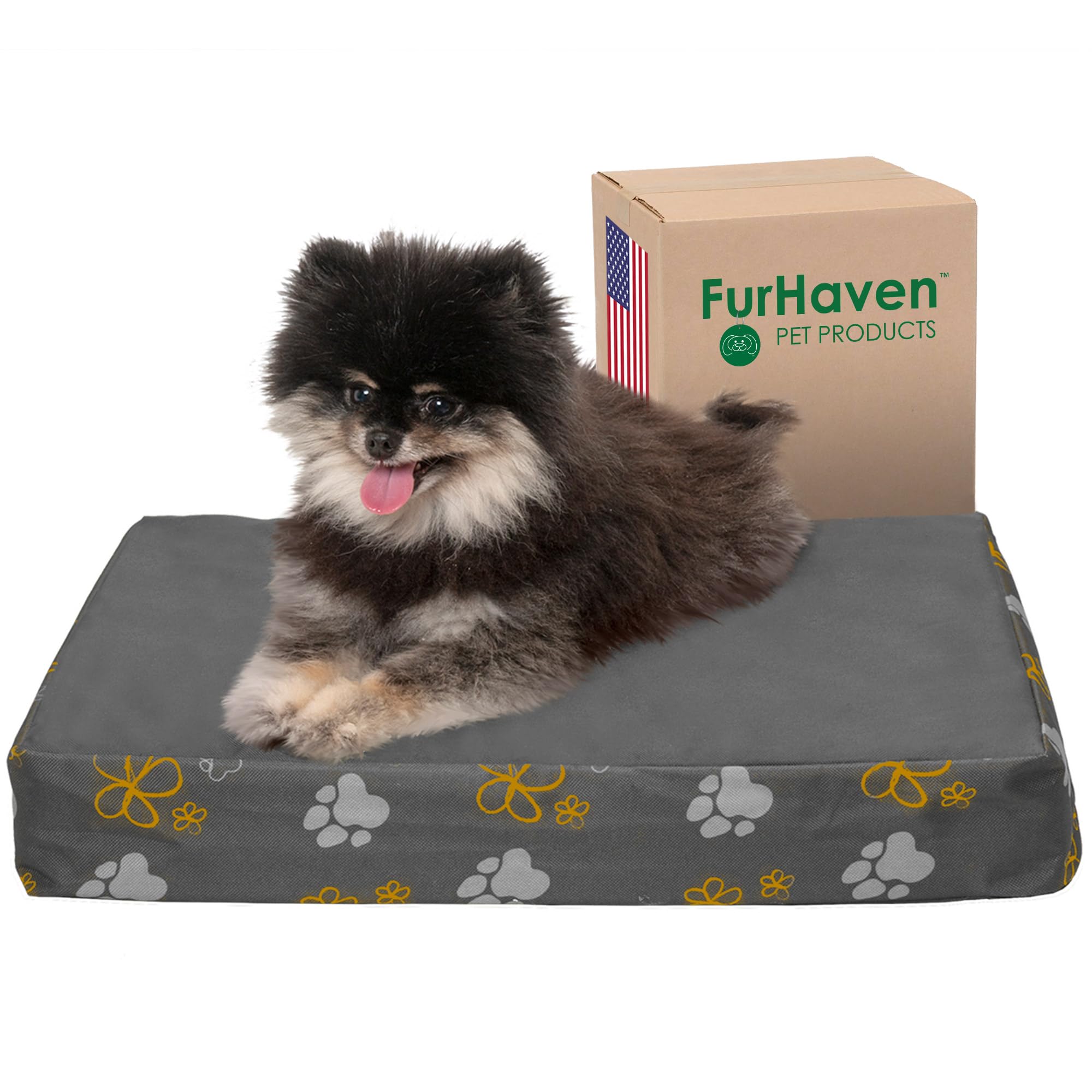 Furhaven — Cama Ortopédica con Cubierta Lavable y Desmontable para Perro