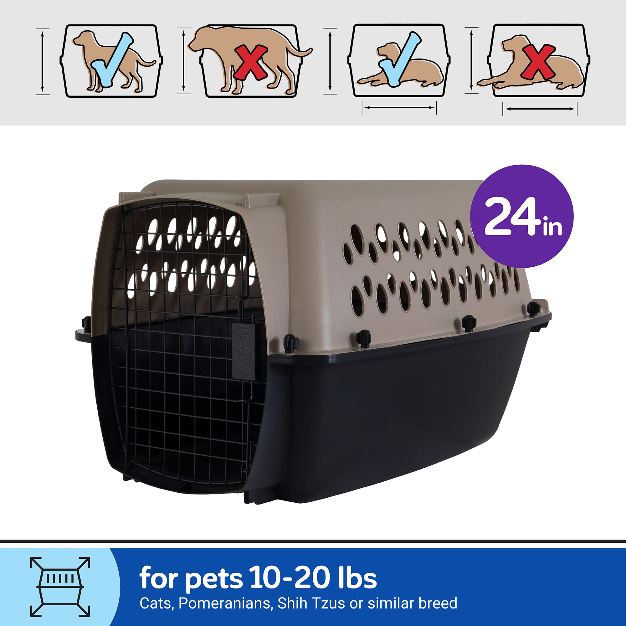 Petmate Vari Kennel — Jaula Transportadora Resistente para Perro