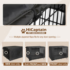 HiCaptain — Cubierta para Jaula de Perro en Poliéster 600D, Resistente al Viento y al Agua, para Uso Interior y Exterior
