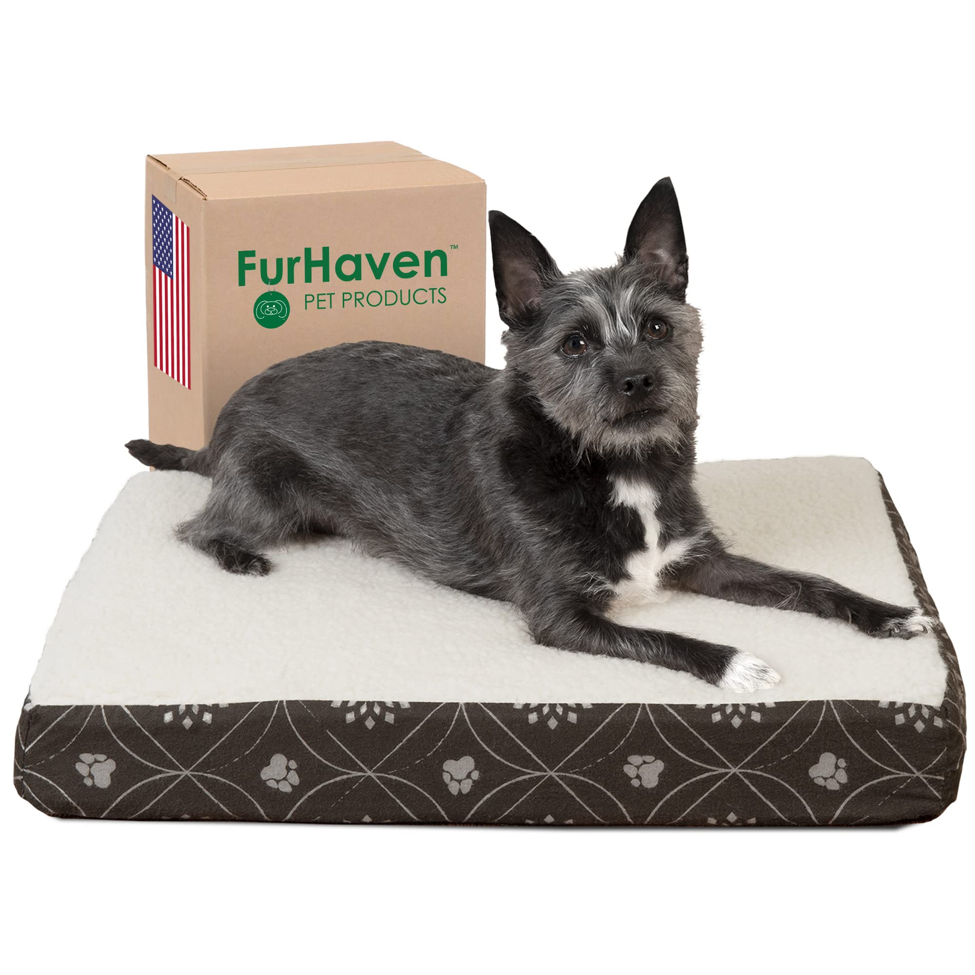 Furhaven — Cama Ortopédica con Cubierta Lavable y Desmontable para Perro