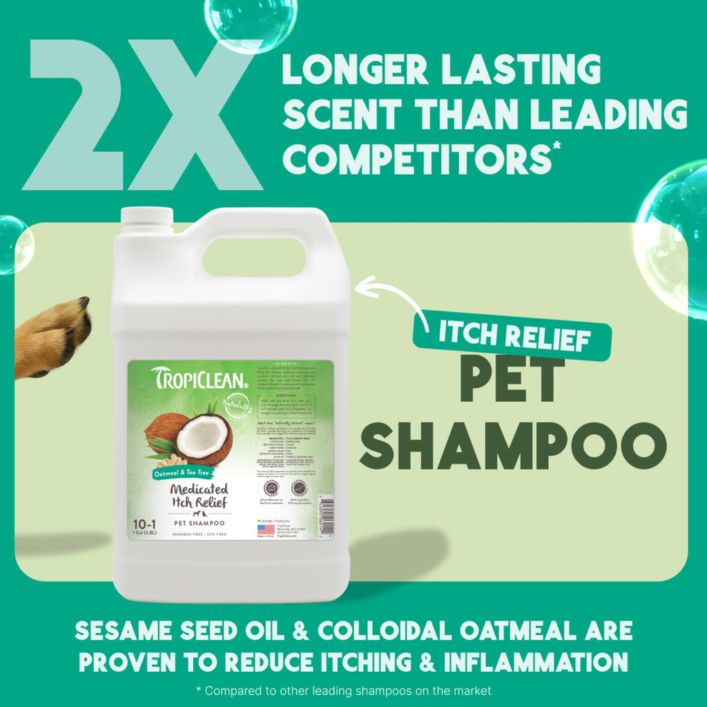 TropiClean Shampoo Galón — Shampoo Natural de Limpieza Profunda para Perros y Gatos